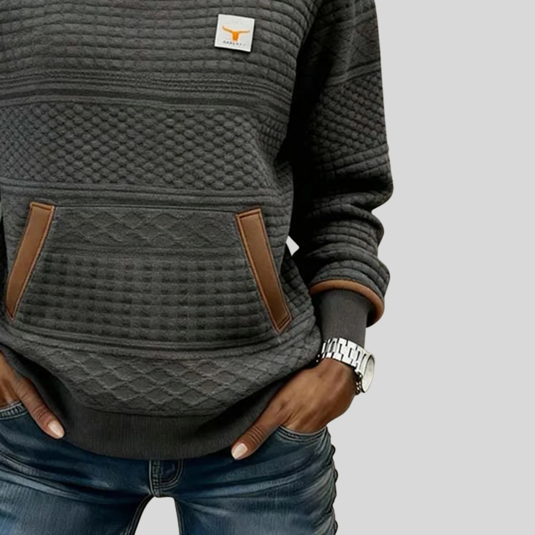 Noelle™ | Sweatshirt mit Rundhalsausschnitt und Farbblock