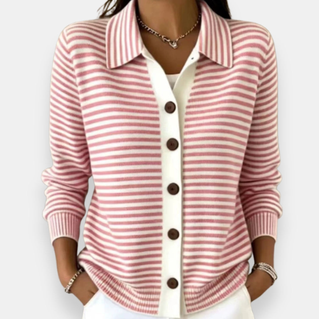 Nola | Gestreifter Herbst-Cardigan