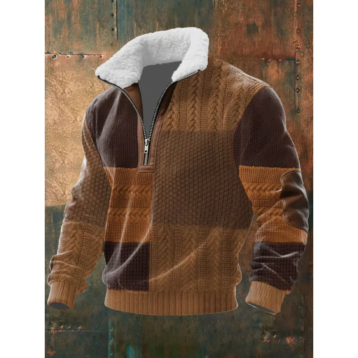 Ettiene | Fleece Rollkragenpullover mit Reißverschluss und hohem Kragen