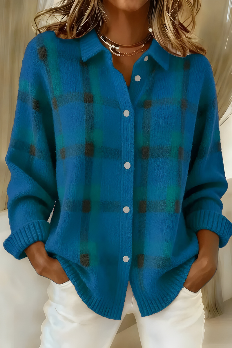 Corinne | Karierter Cardigan