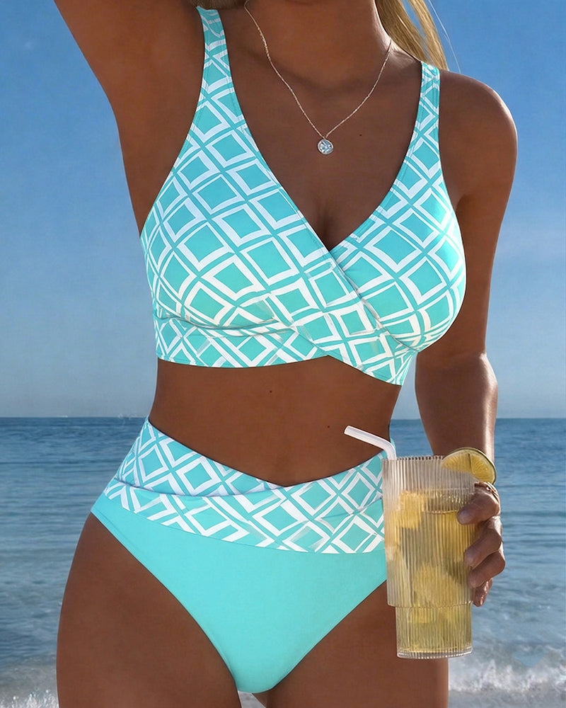 Marlene | Zweiteiliger Bikini mit elegantem Diamantmuster