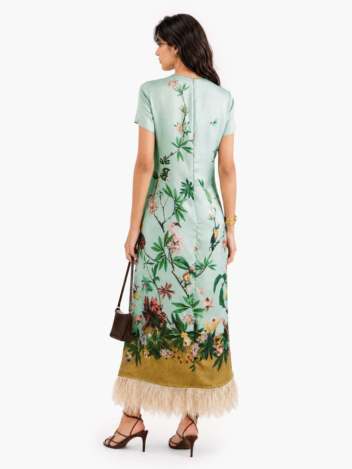 Maxikleid im Retro-Druck
