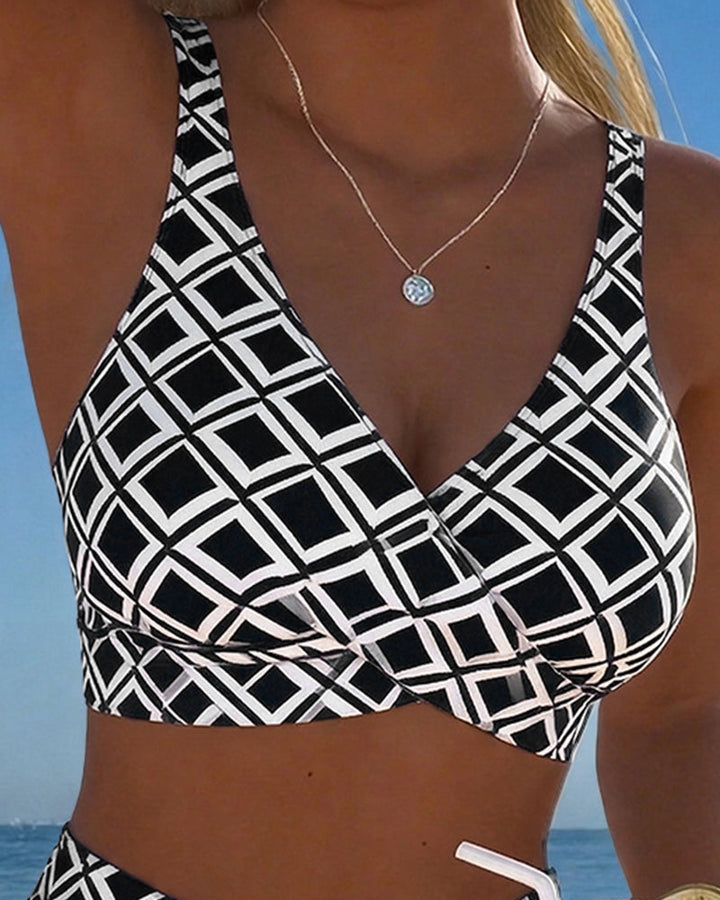 Marlene | Zweiteiliger Bikini mit elegantem Diamantmuster
