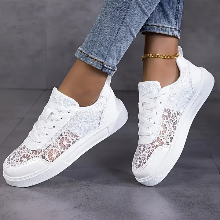 Dentelle | Sneaker aus Blüten-Spitze