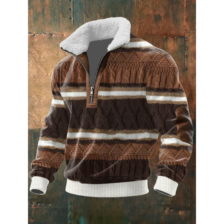 Ettiene | Fleece Rollkragenpullover mit Reißverschluss und hohem Kragen