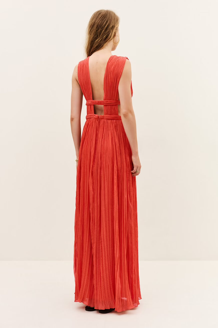 Maxi Kleid mit V-Ausschnitt