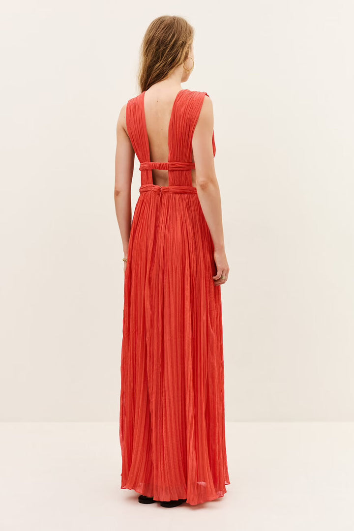 Maxi Kleid mit V-Ausschnitt