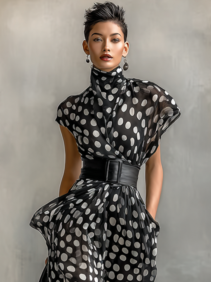 Maxi Kleid mit Punkten