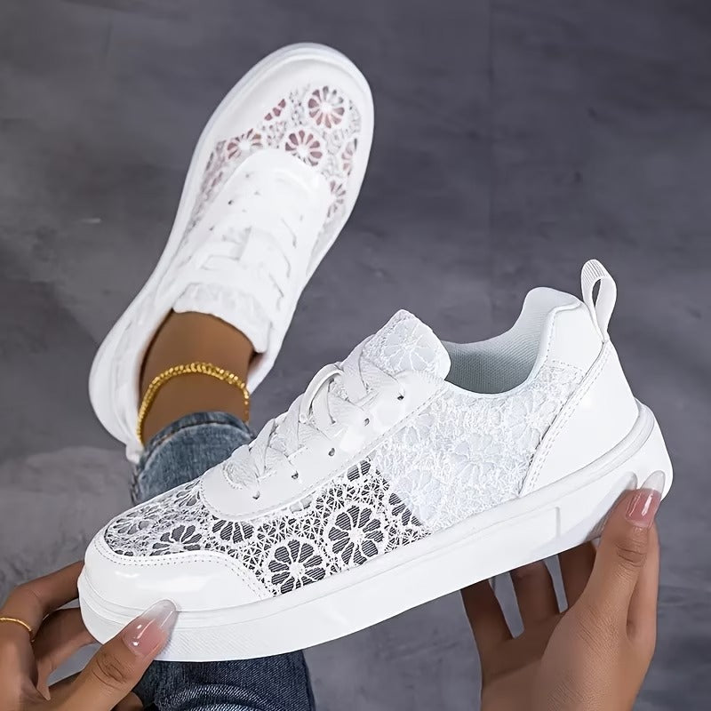 Dentelle | Sneaker aus Blüten-Spitze