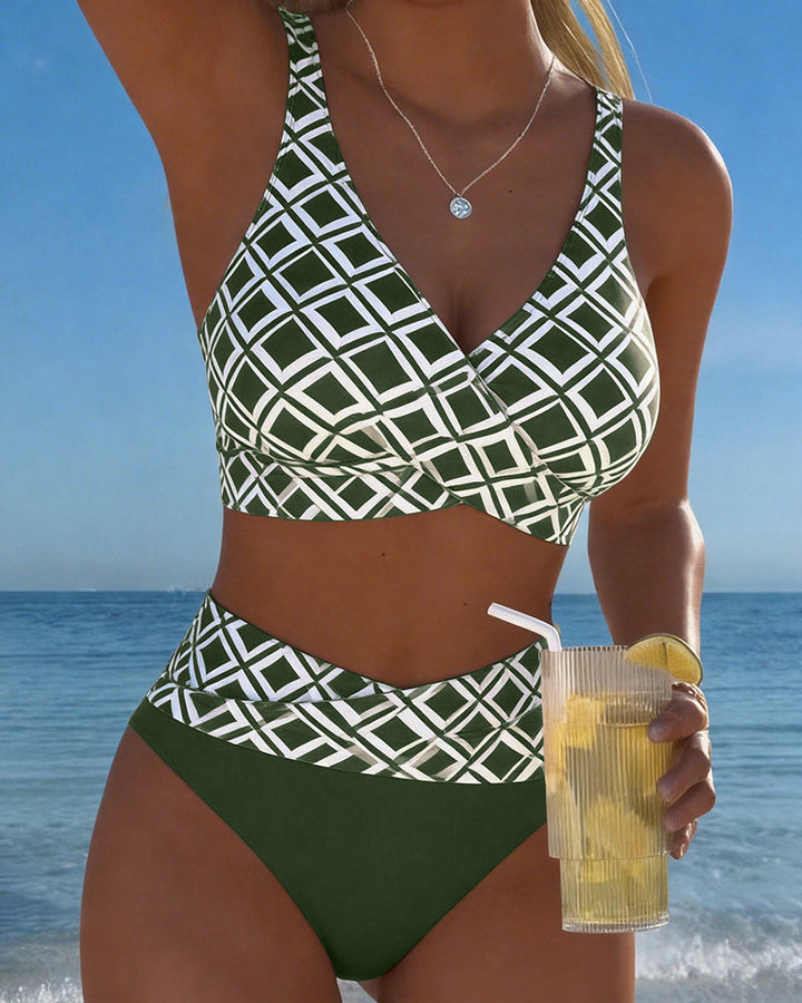 Marlene | Zweiteiliger Bikini mit elegantem Diamantmuster