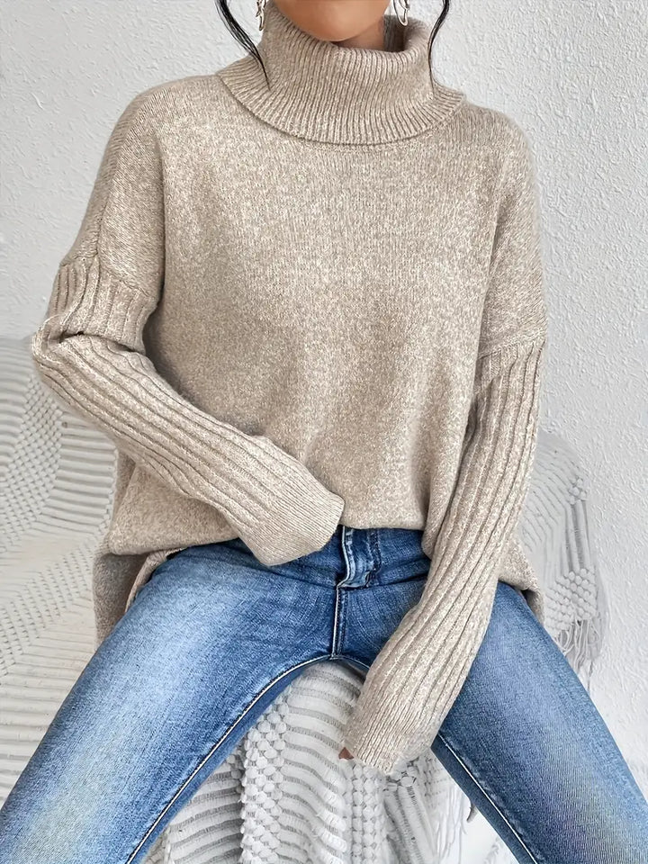 Amara™ | Eleganter langer Rollkragenpullover