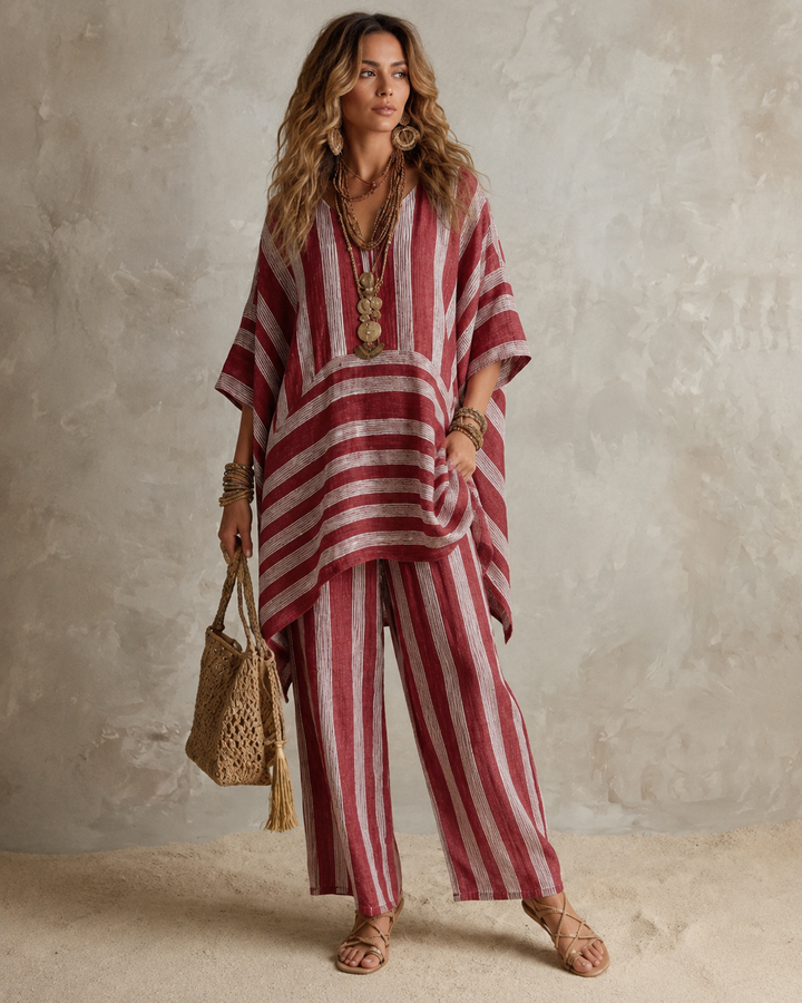 Anna™ | Bohemian Leinen 2-Teiliges Set
