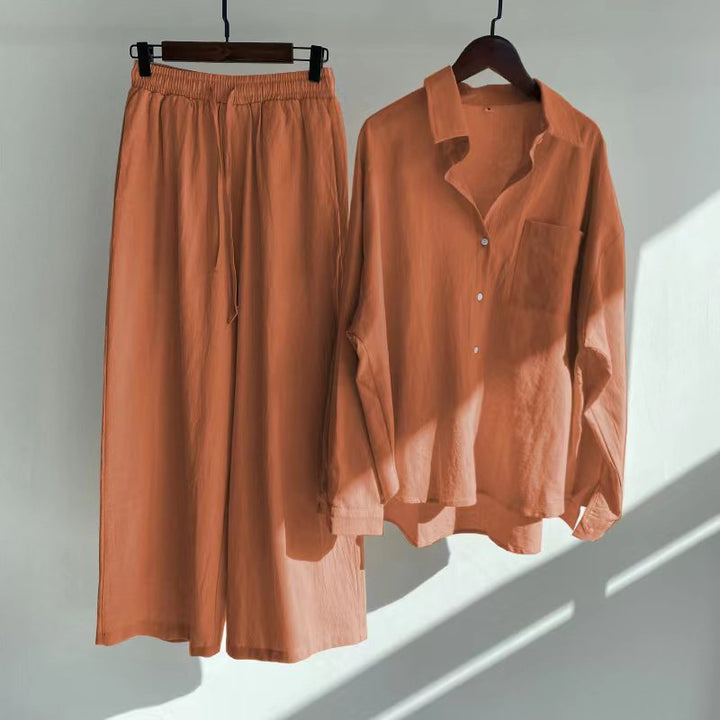 Yvonne™ | 2-teiliges Set - Bluse & weite Hose