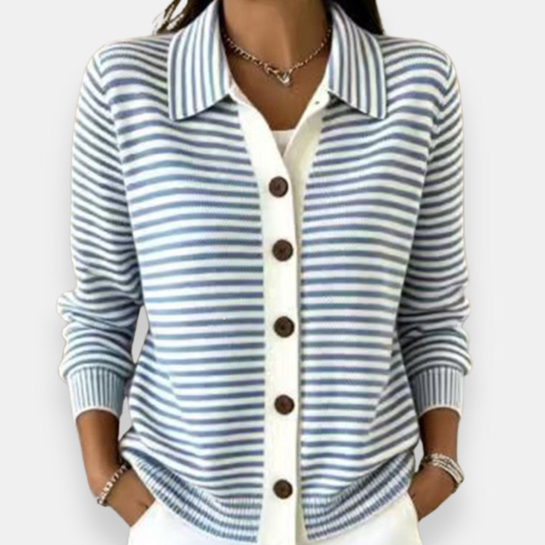 Nola | Gestreifter Herbst-Cardigan