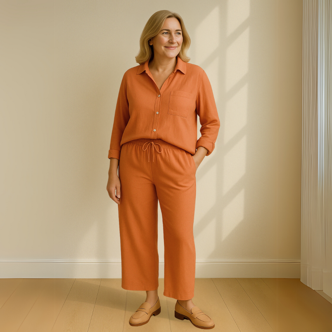 Yvonne™ | 2-teiliges Set - Bluse & weite Hose