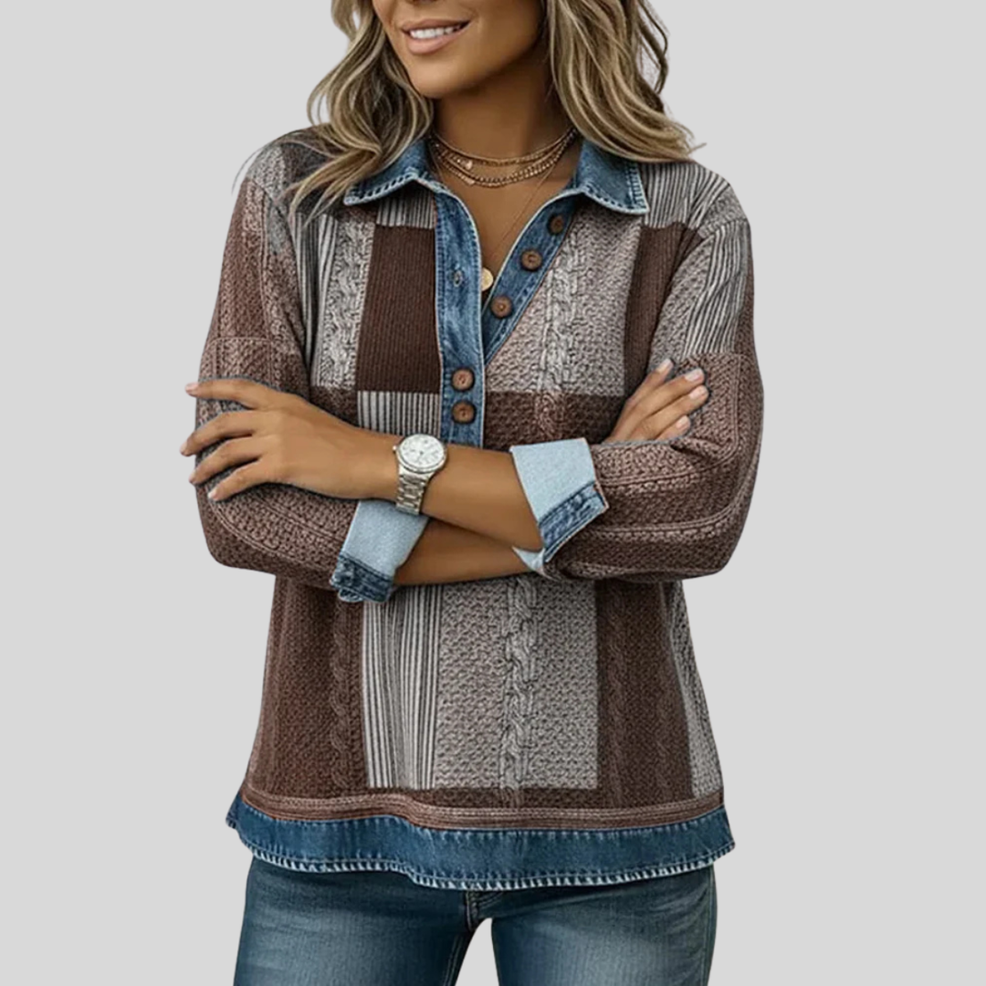 Meridell™ | Farbblock Druck Pullover