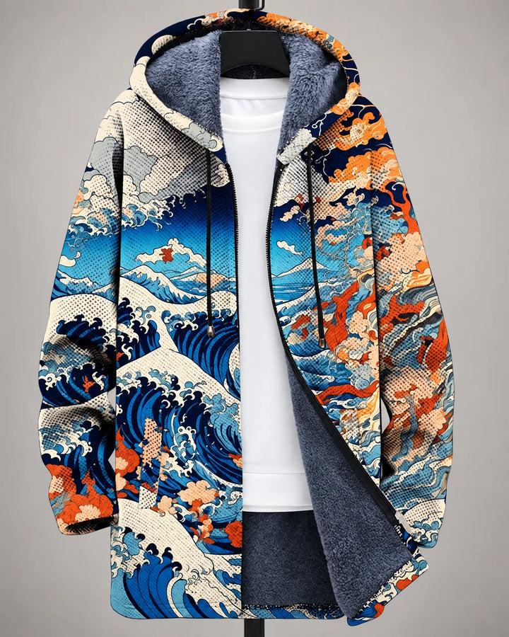 Celeste Ocean Art Kapuzenjacke
