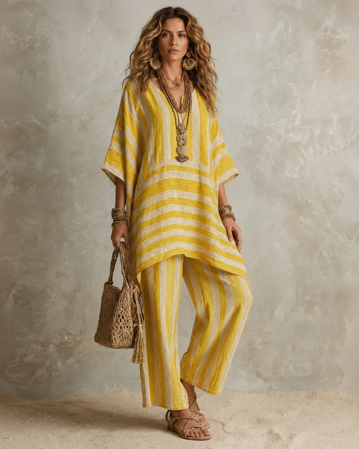 Anna™ | Bohemian Leinen 2-Teiliges Set