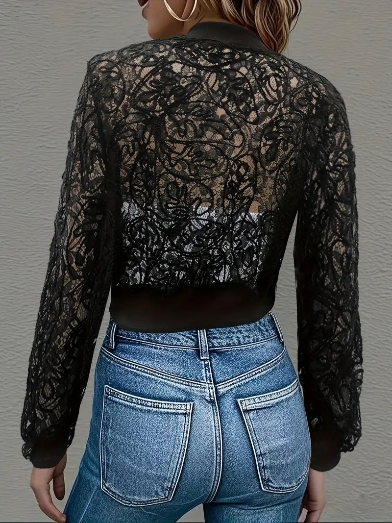 Colette | Spitzen-Crop-Jacke