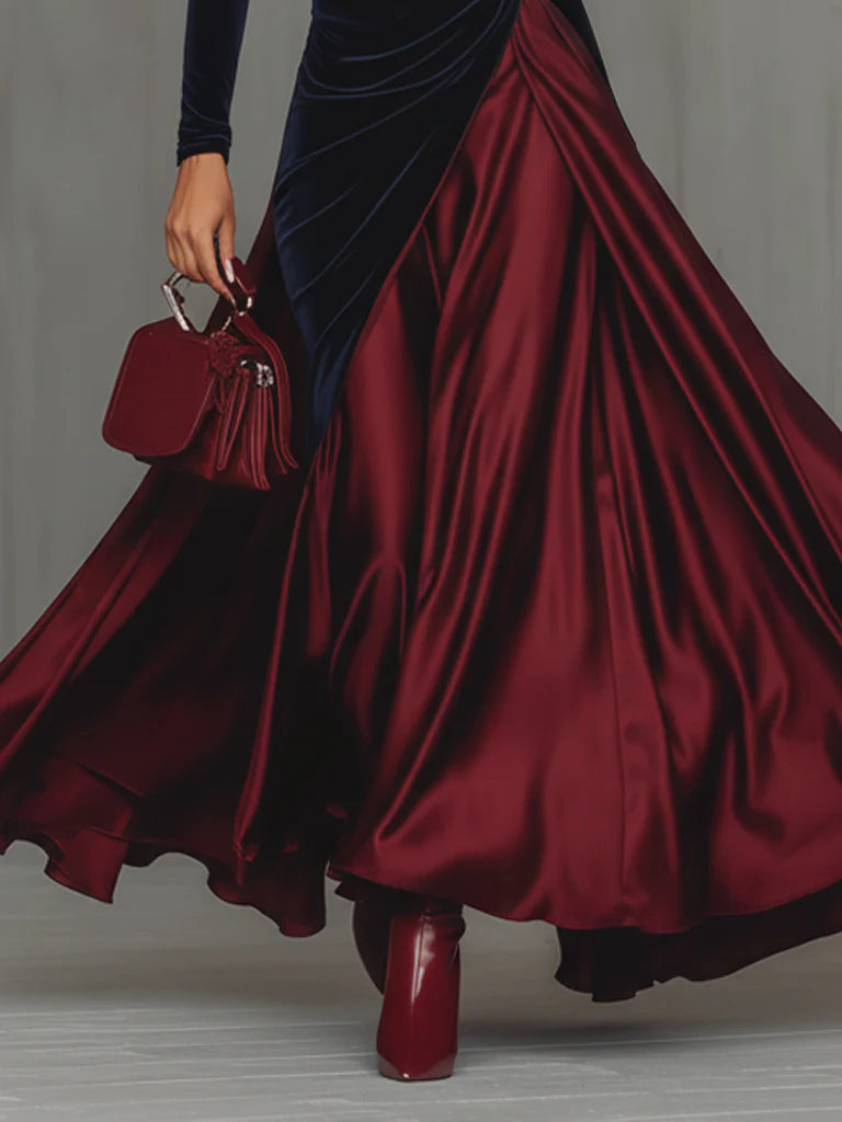 Lucrèce | Lange Bicolore Kleid