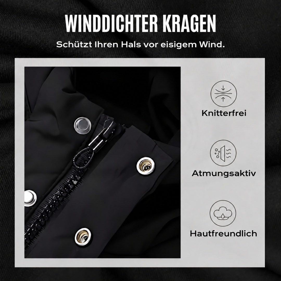 Leon™ | Lange Herren-Steppjacke mit Kapuze