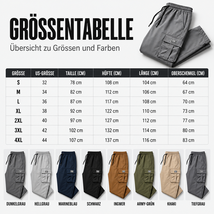 Herren Cargohose in lockerer Passform – Bequem, vielseitig & mit vielen Taschen