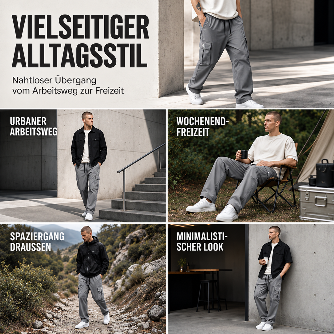 Herren Cargohose in lockerer Passform – Bequem, vielseitig & mit vielen Taschen