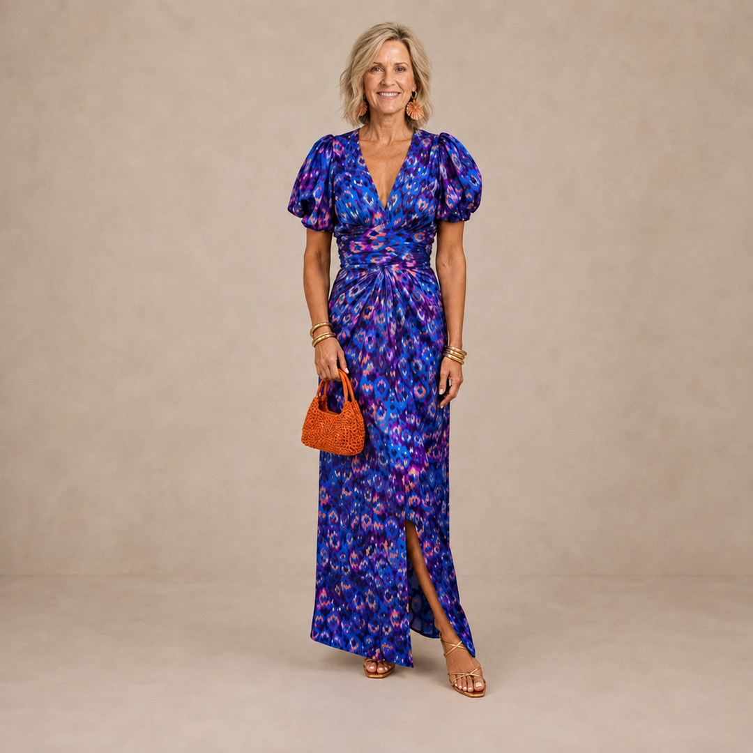 Tora – Elegantes Kleid mit plissierten Ärmeln