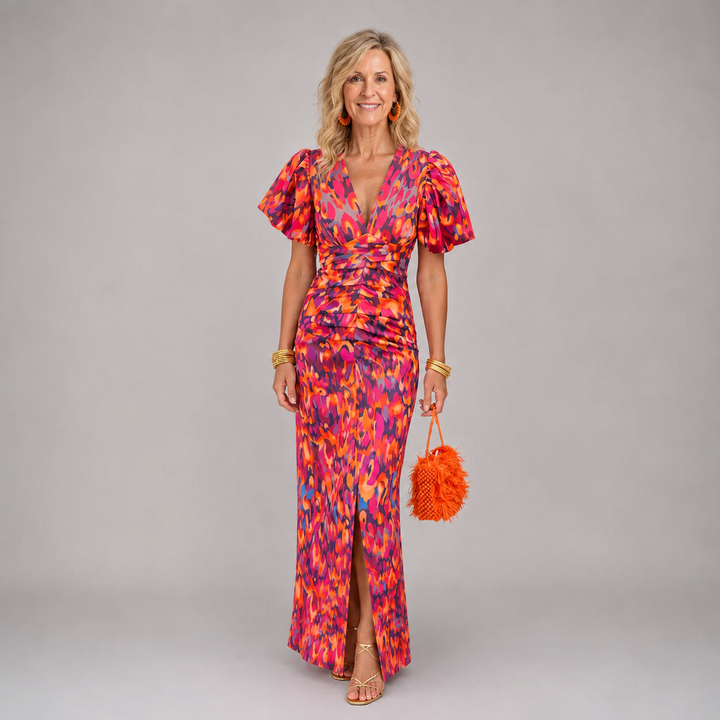Tora – Elegantes Kleid mit plissierten Ärmeln