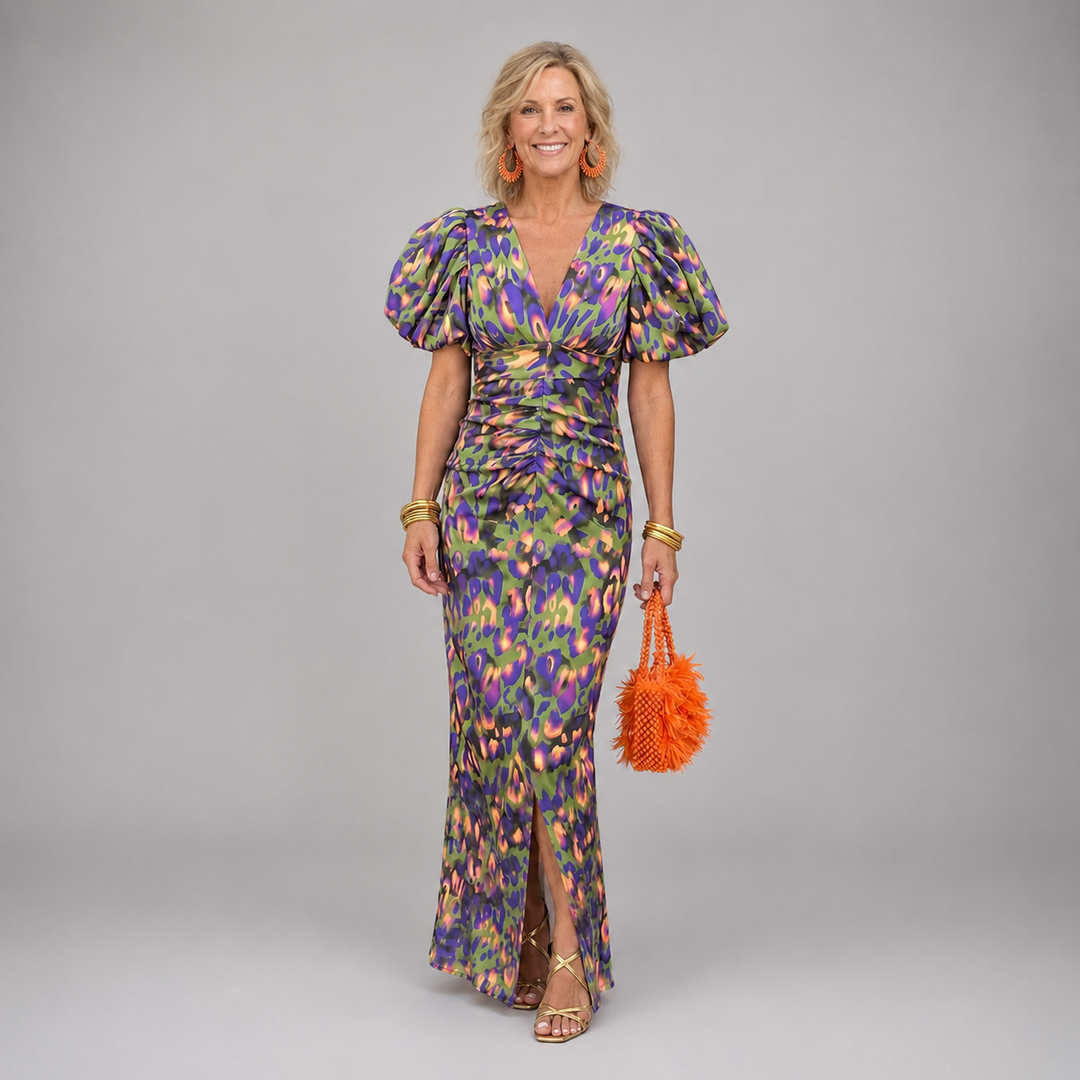Tora – Elegantes Kleid mit plissierten Ärmeln