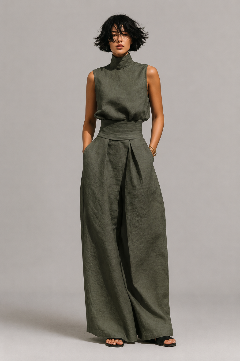 Maria Tanktop & Weite Leinenhose