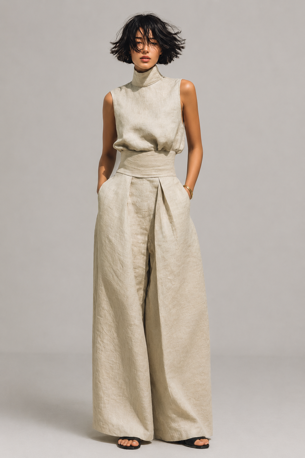Maria Tanktop & Weite Leinenhose
