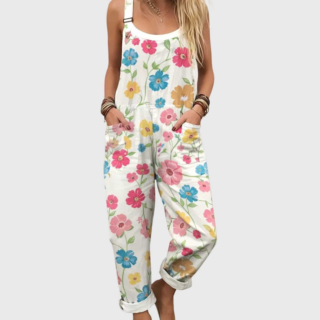 Bequeme Gemusterte Latzhose