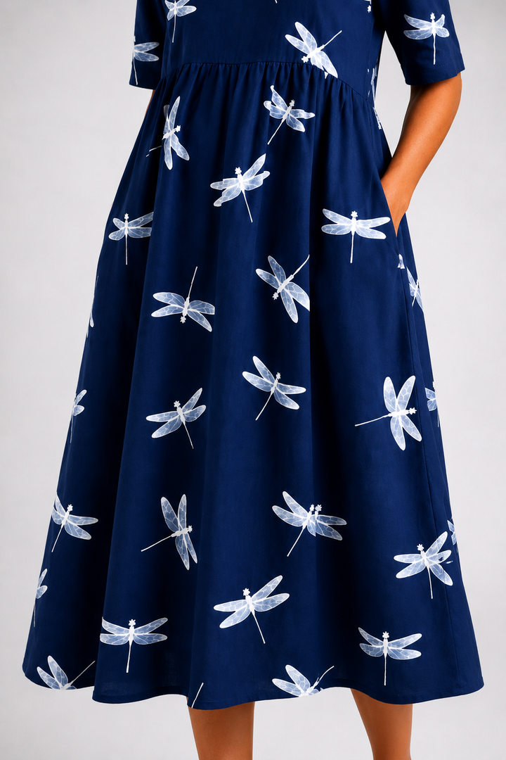 Evelina – Libellen-Midikleid