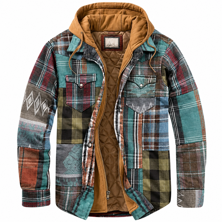 Nevio | Karierte Patchworkjacke