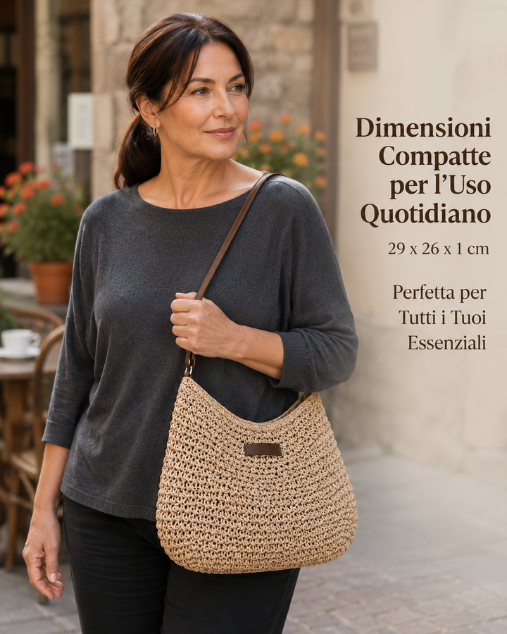 Dina | Elegante Geflochtene Tasche - Dunkelbraun