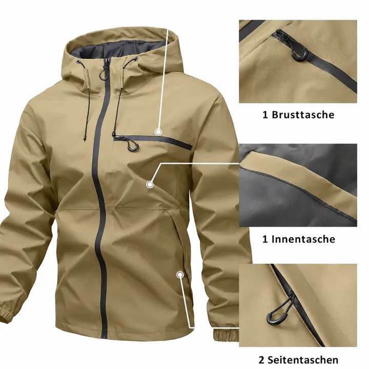 Herren Outdoor Sportjacke in einfarbigem Design
