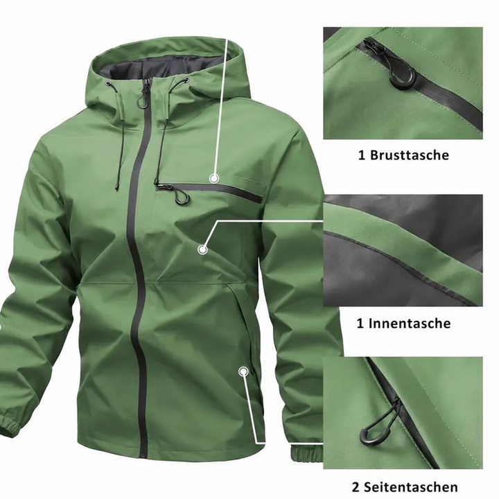 Herren Outdoor Sportjacke in einfarbigem Design