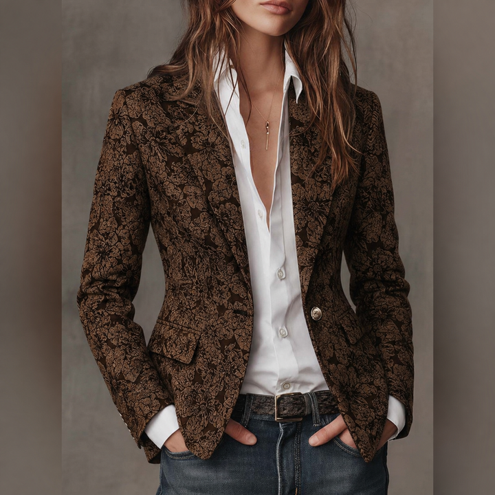 Estelle | Blazer Jacquard in Kaschmir-Optik Enganliegend