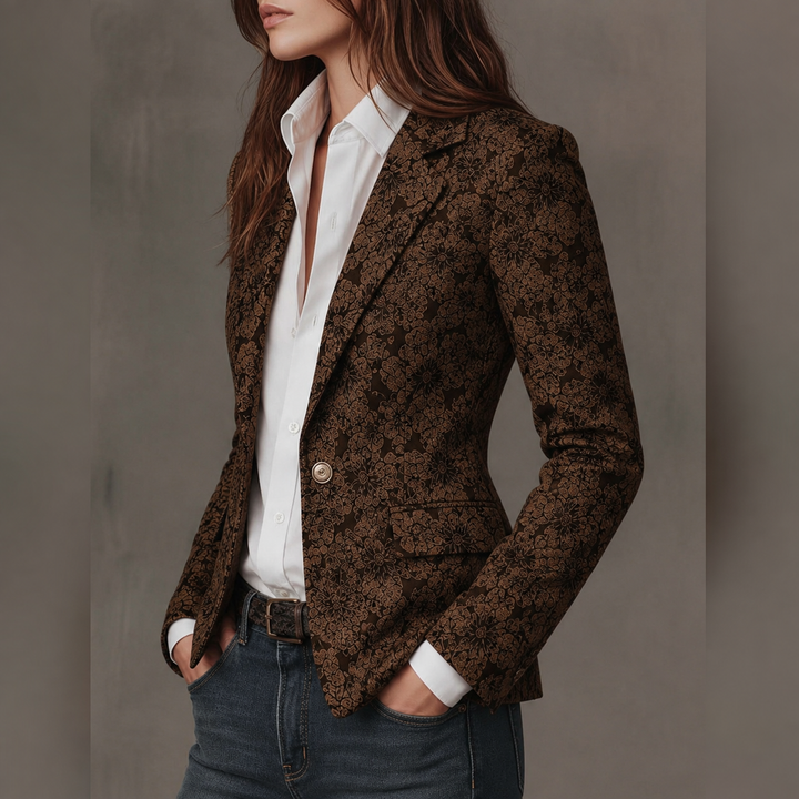 Estelle | Blazer Jacquard in Kaschmir-Optik Enganliegend