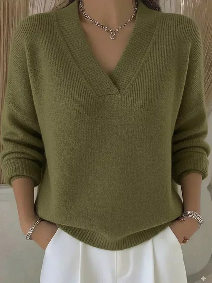 Violeta | Weites Pullover mit V-Ausschnitt
