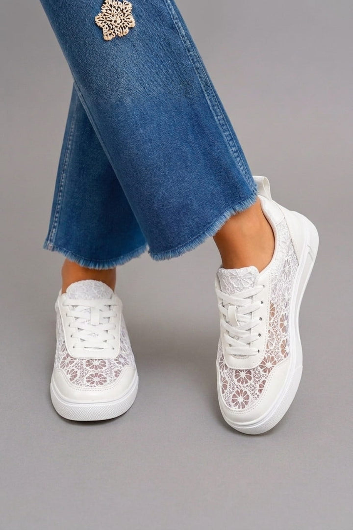 Dentelle | Sneaker aus Blüten-Spitze