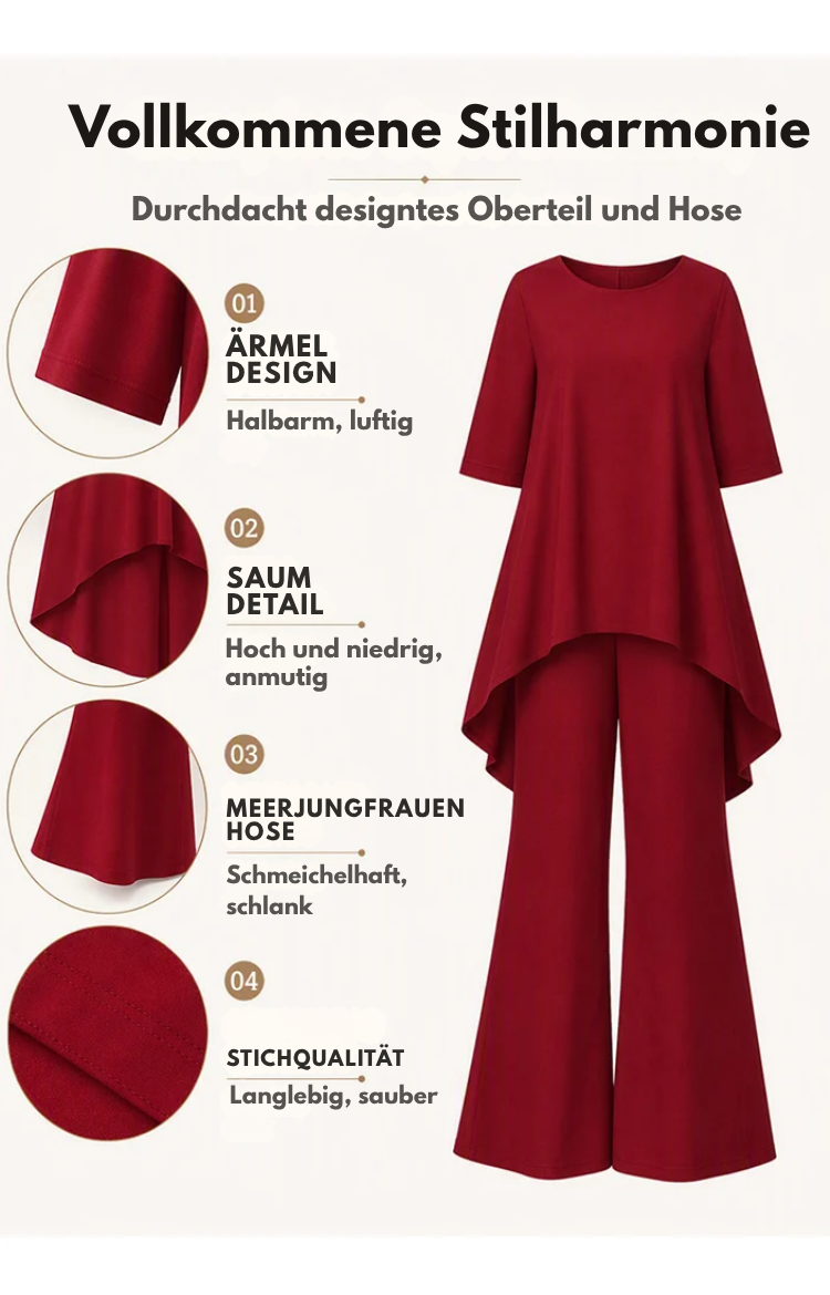Asymmetrisches Oversize Hosen-Set – Locker & vielseitig