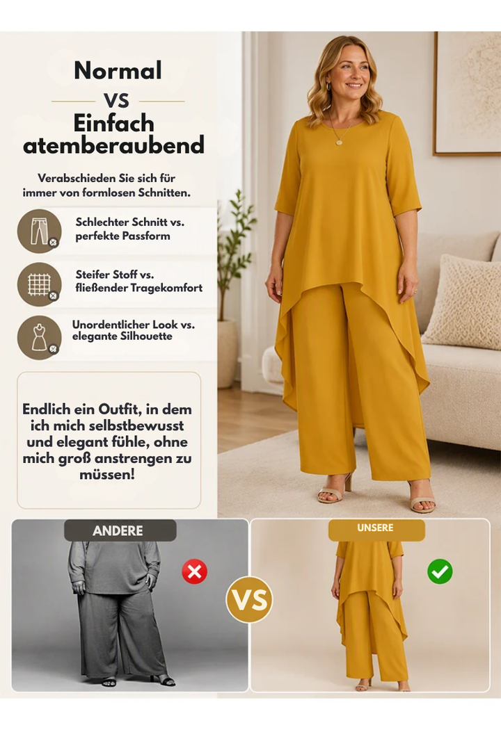 Asymmetrisches Oversize Hosen-Set – Locker & vielseitig