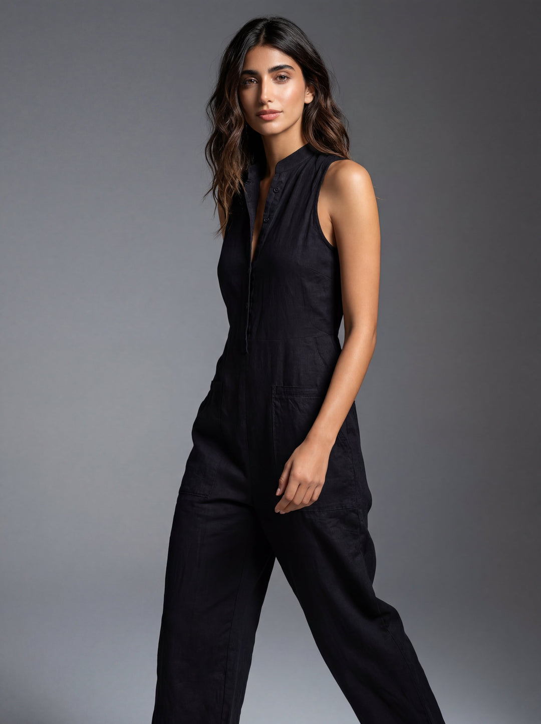 Ärmelloser Minimalistischer Jumpsuit