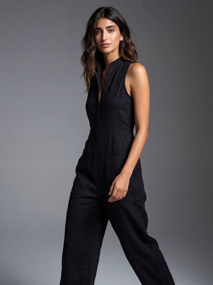 Ärmelloser Minimalistischer Jumpsuit