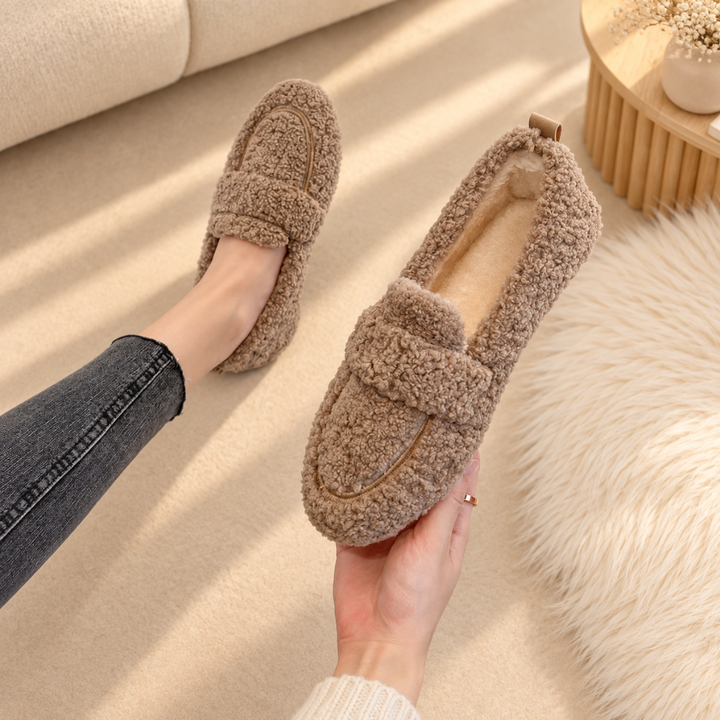 Lia | Weiche Teddy Hausschuhe