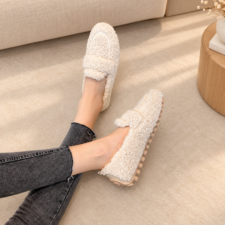 Lia | Weiche Teddy Hausschuhe