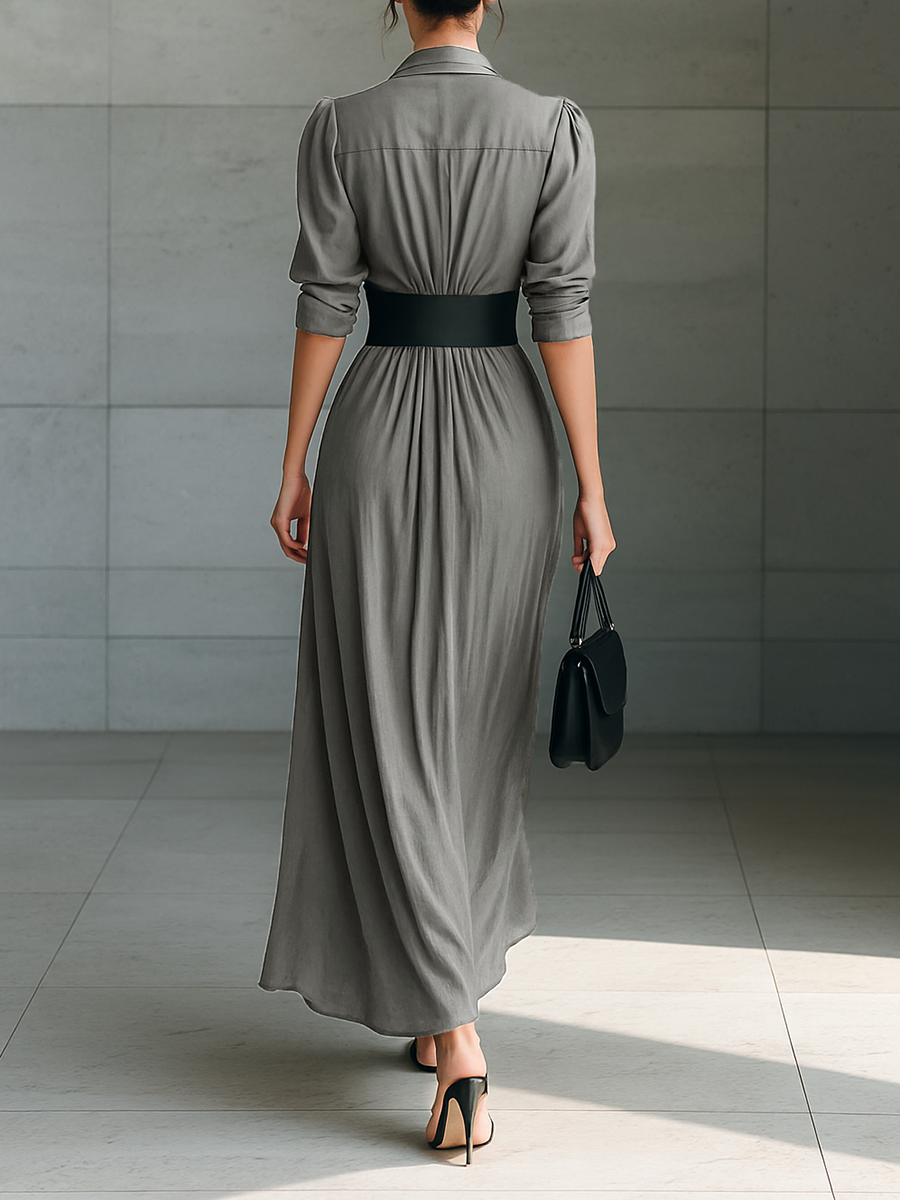 Zéphyrine | Lange Plissierte Robe
