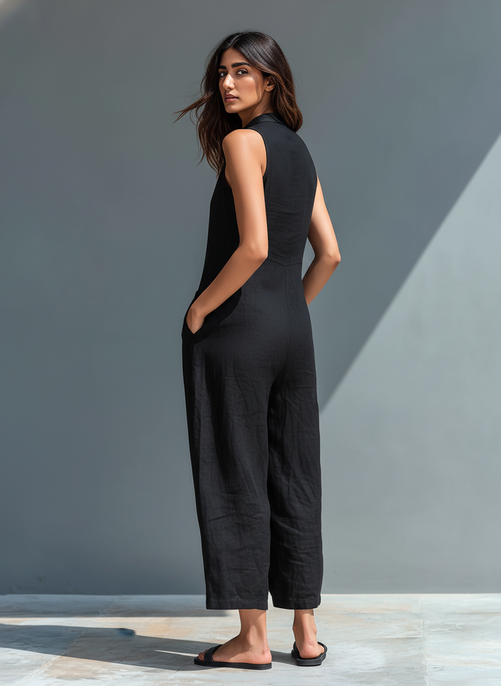 RUTH™ - ELEGANTER JUMPSUIT MIT KNOPFLEISTE UND WEITEM BEIN